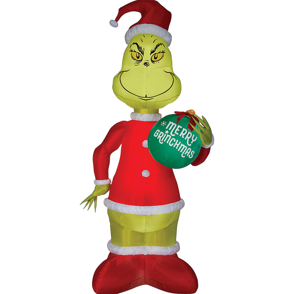 11 Foot Airblown Grinch with Ornament for Holiday Yard Décor Christmas Events and Festive Celebrations