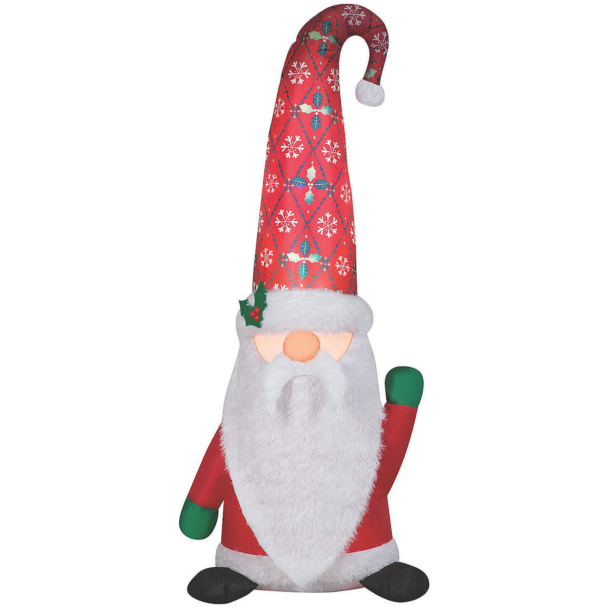 Whimsical Airblown Mixed Media Christmas Tomten Inflatable for Festive Indoor and Outdoor Decorations