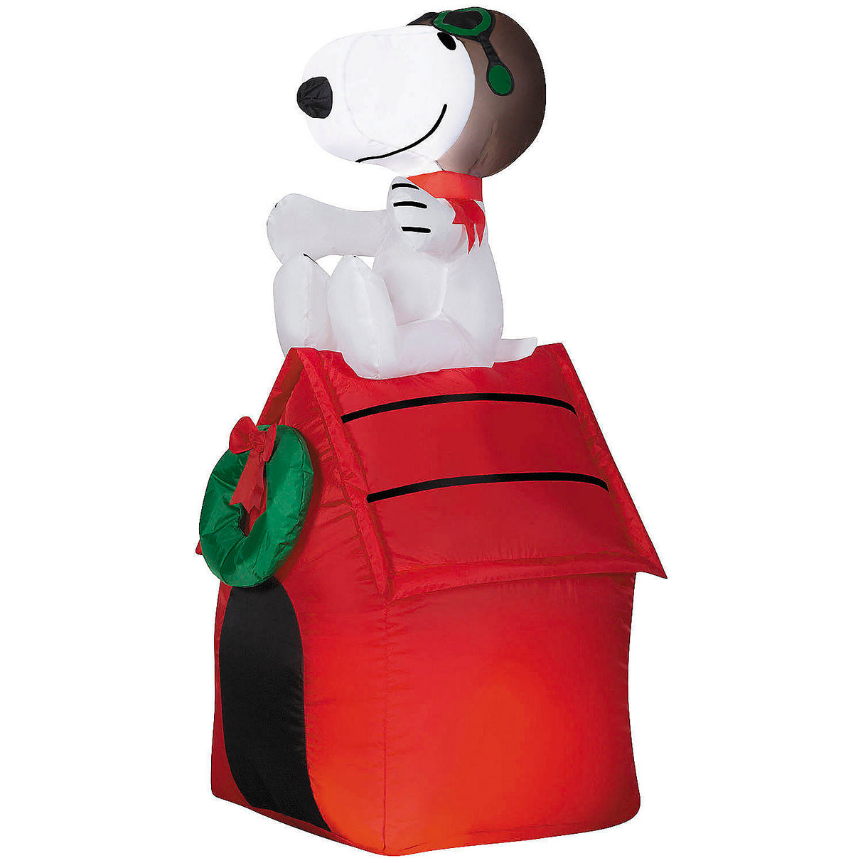 Festive 42 Inch Airblown Inflatable Peanuts Snoopy Flying Ace for Holiday Outdoor Decor and Seasonal Celebrations