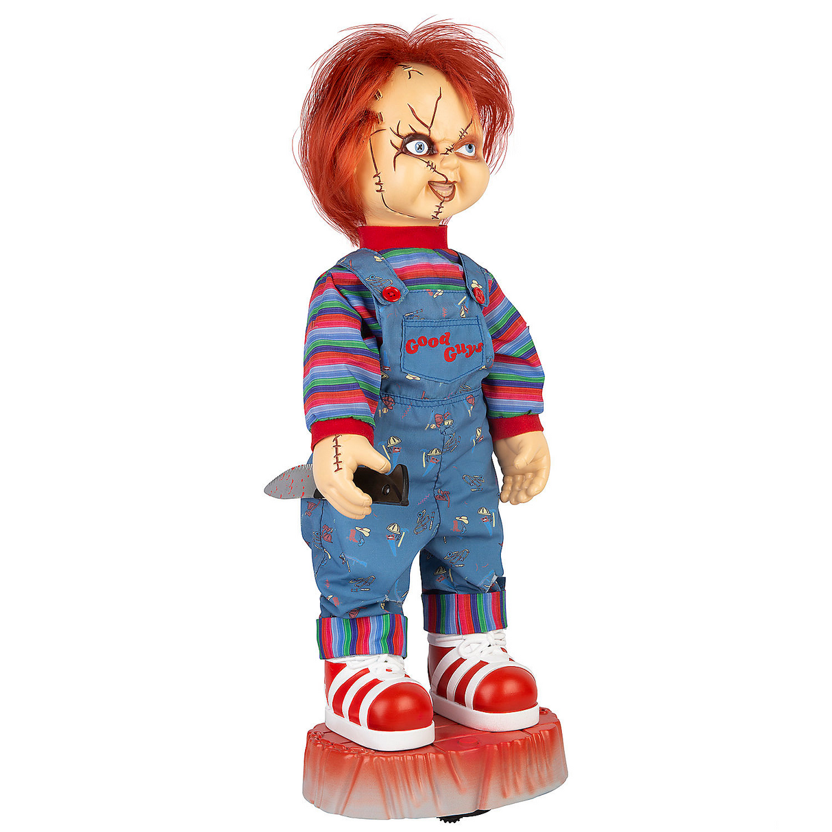 Animated Life Size Chucky for Halloween Parties Scary Movie Fans and Haunted House Decor