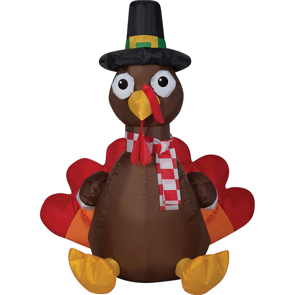 Giant Airblown Turkey with Scarf for Thanksgiving Celebration Festivities and Outdoor Decor