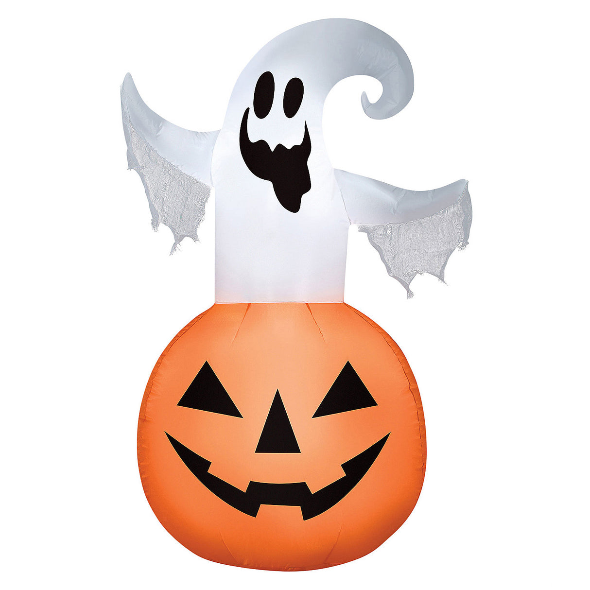 Whimsical Airblown Ghost Jack-O'-Lantern Inflatable for Halloween Decor and Fun Festive Gatherings