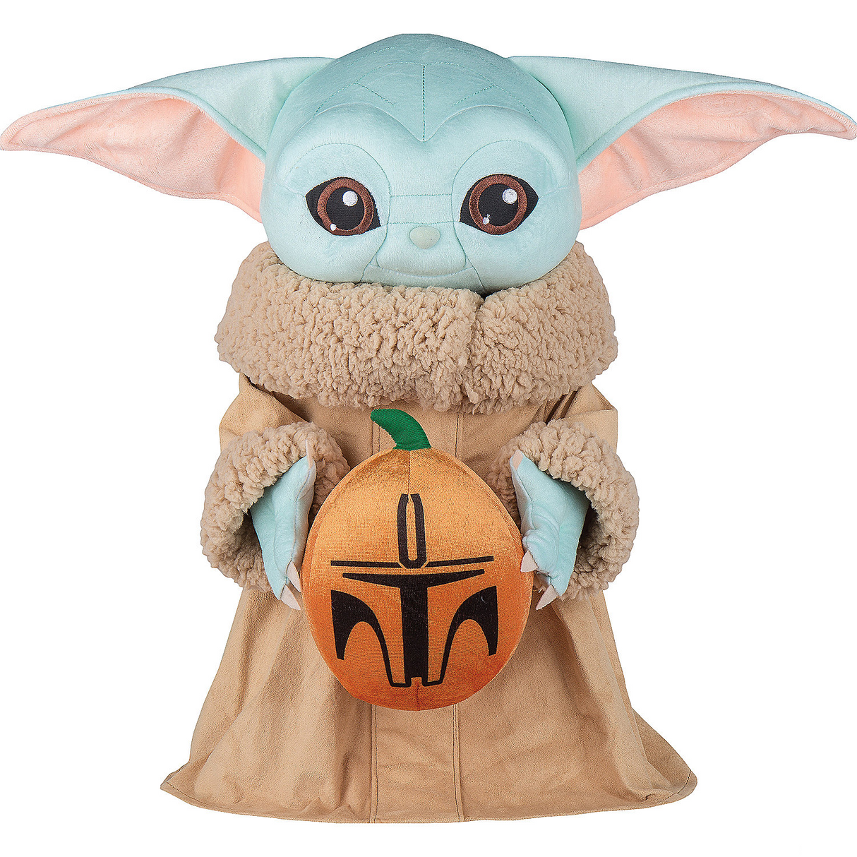 Star Wars Child with Pumpkin Plush Decoration for Halloween Celebrations and Themed Events