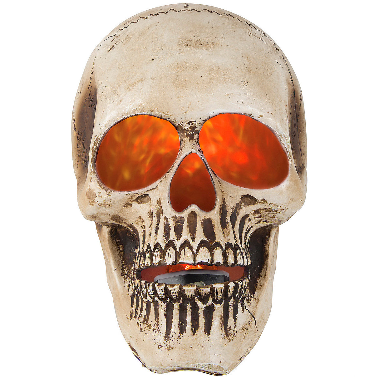 LightShow Projection Blazing Skull for Halloween Decor and Spooky Outdoor Accent Lighting