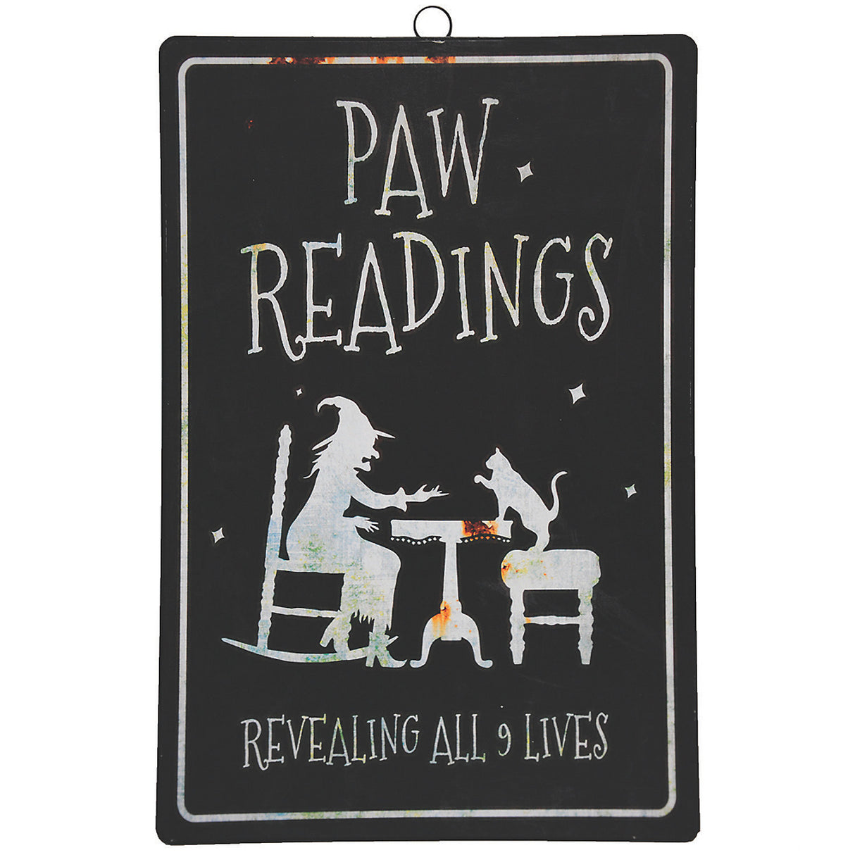 Funny Paw Readings Revealing Sign for Halloween Home Decor and Spooky Decorations