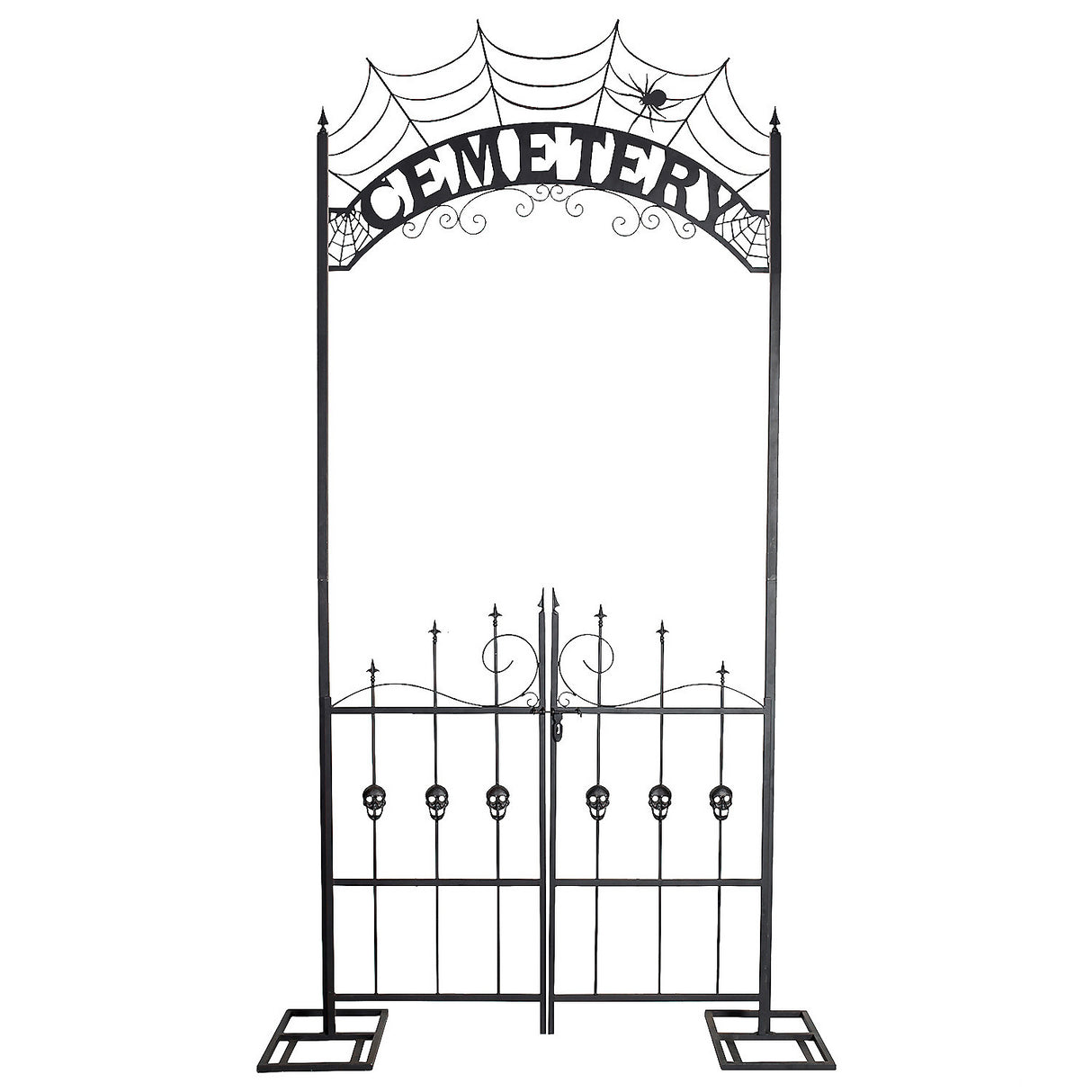 Impressive Cemetery Archway Gate Halloween Decoration for Spooky Yard Displays and Halloween Parties