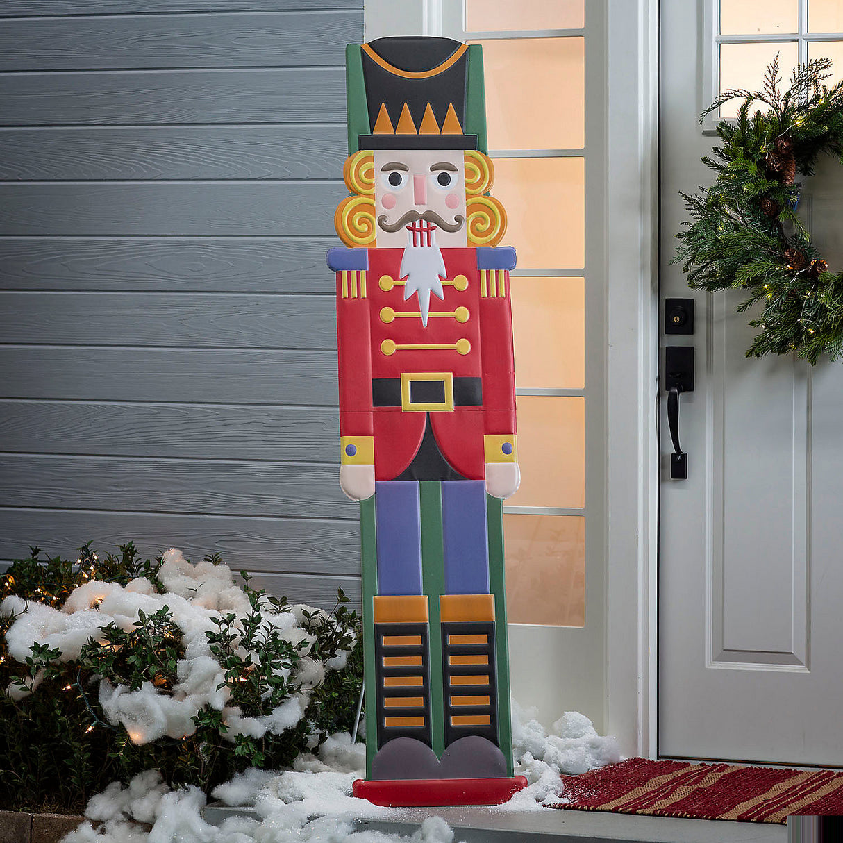 Life-Sized Metal Iron Soldier Christmas Decoration for Holiday Parties Home Decor and Festive Celebrations