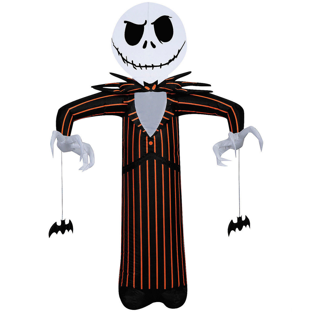 42" Airblown Inflatable Light-Up The Nightmare Before Christmas Jack Skellington with Orange Pinstripe Outdoor Decoration