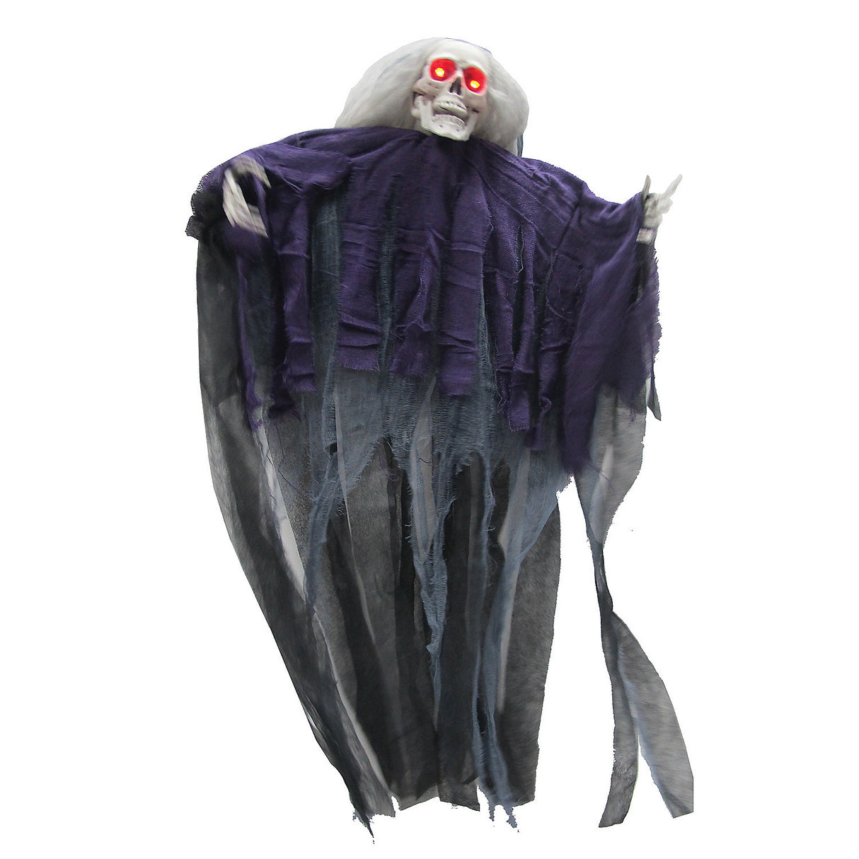 Spooky Sound Activated Hanging Reaper for Halloween Decor and Haunted House Displays