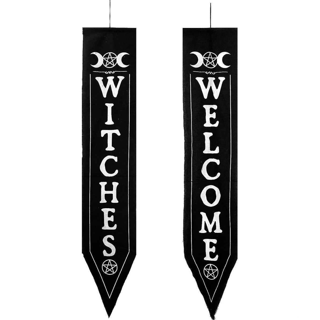 Decorative Witches Banner Set for Halloween Parties and Spooky Events