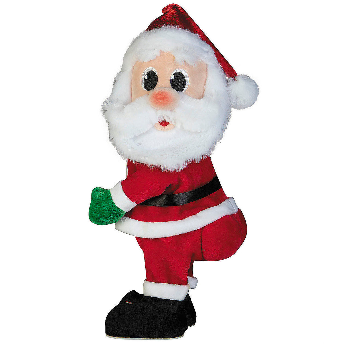 Animated Twerking Santa Claus Tabletop Decoration for Holiday Displays Parties and Christmas Cheer
