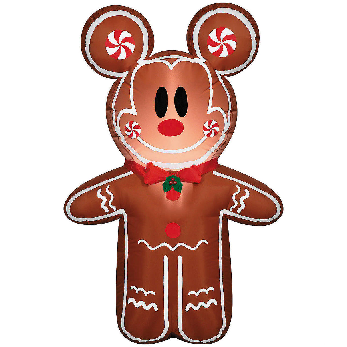 42 Inch Gingerbread Mickey Mouse Airblown Inflatable for Christmas Yard Decoration and Holiday Celebrations