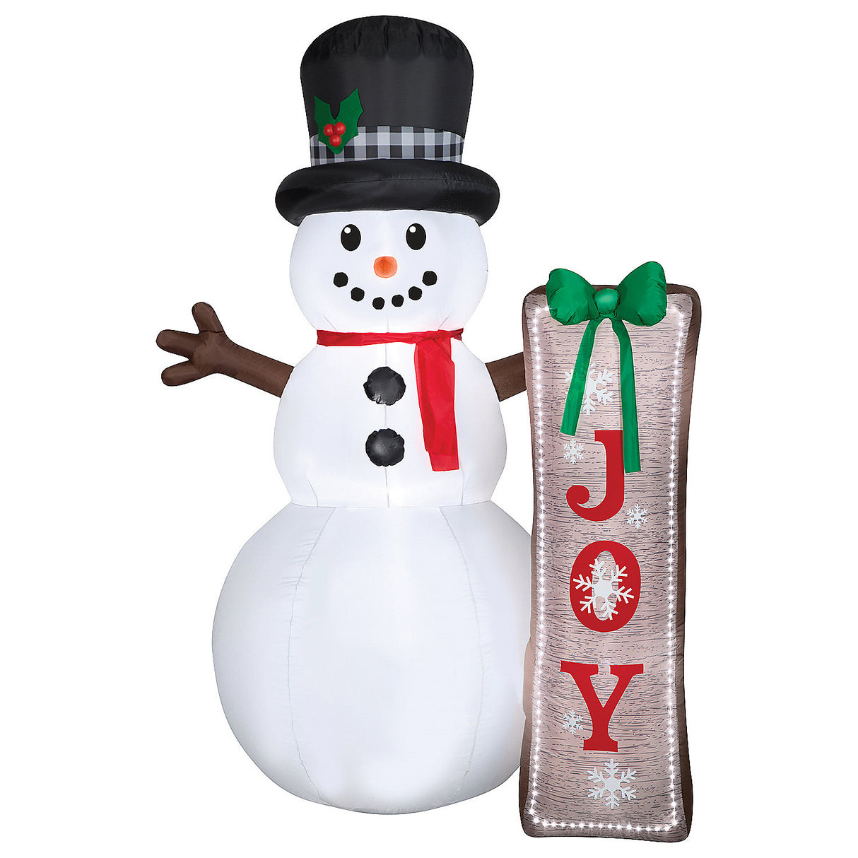 Adorable Airblown Snowman Inflatable with LED Lightshow for Outdoor Holiday Decor and Christmas Celebrations
