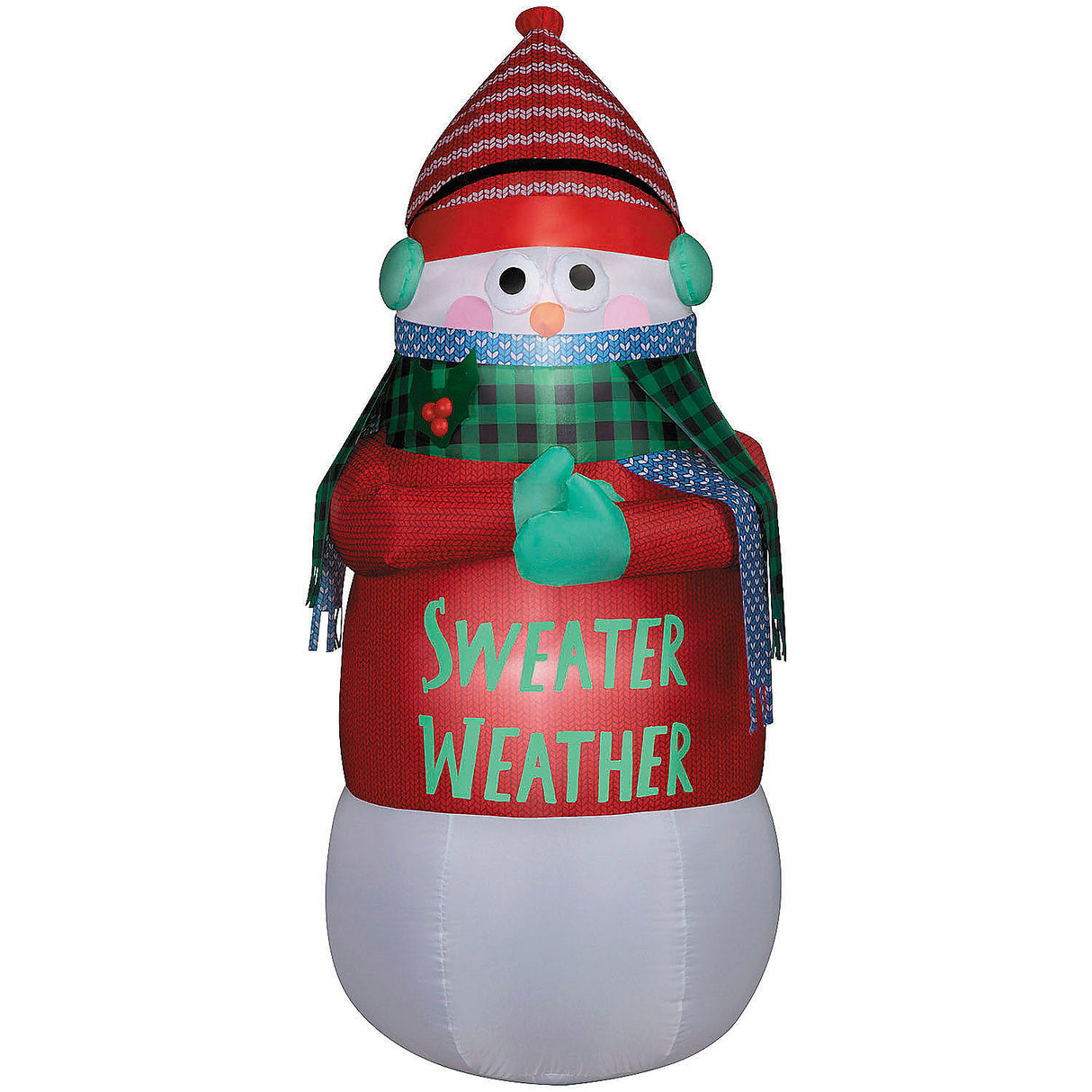 Animated 6 Ft Shivering Snowman Inflatable for Outdoor Christmas Decorations and Holiday Yard Displays
