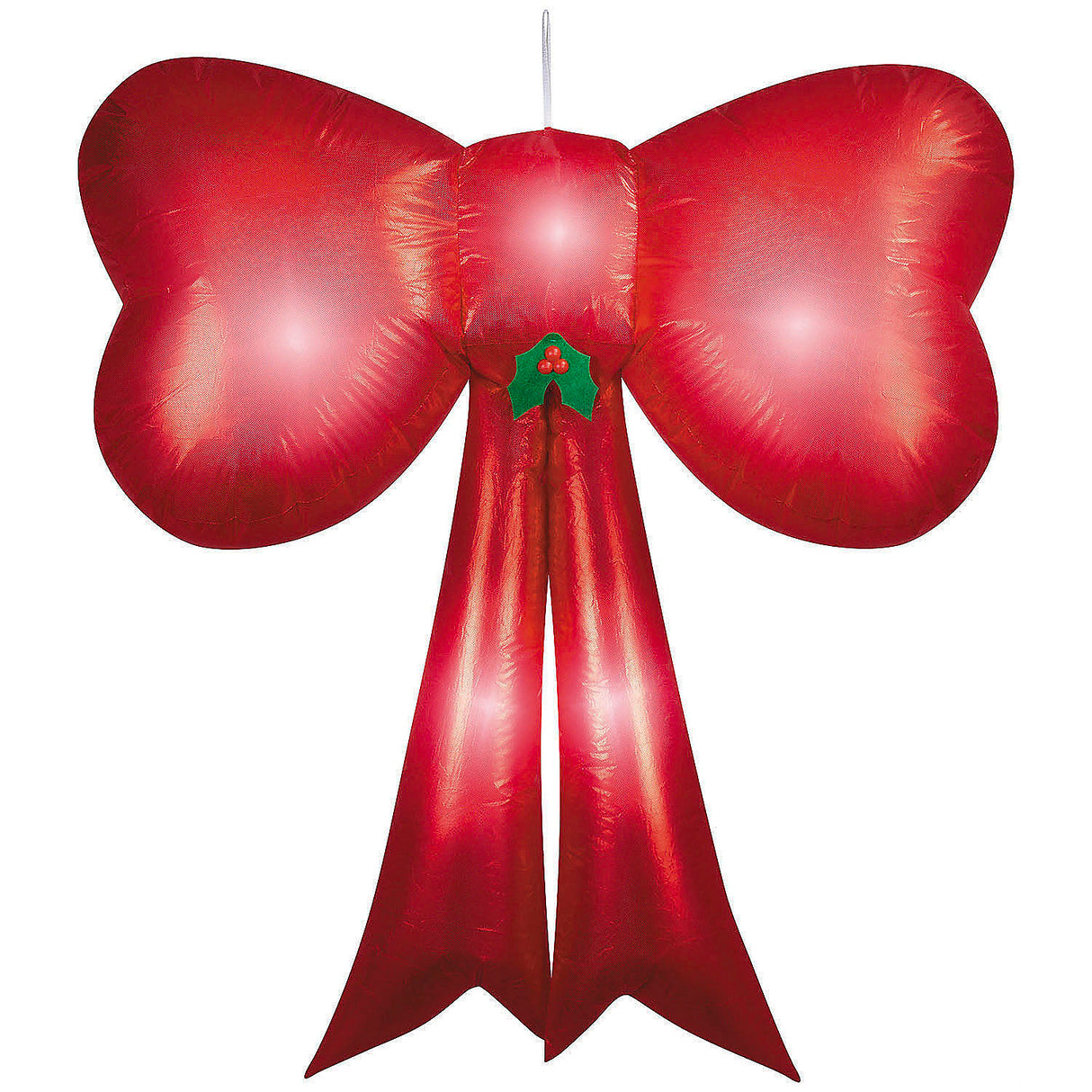 Large Airblown Inflatable Red Sequin Christmas Bow for Outdoor Holiday Displays and Festive Decor