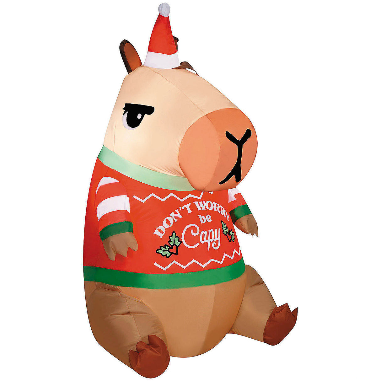 Festive 42 Inch Airblown Inflatable Capybara for Outdoor Christmas Yard Decoration and Holiday Displays