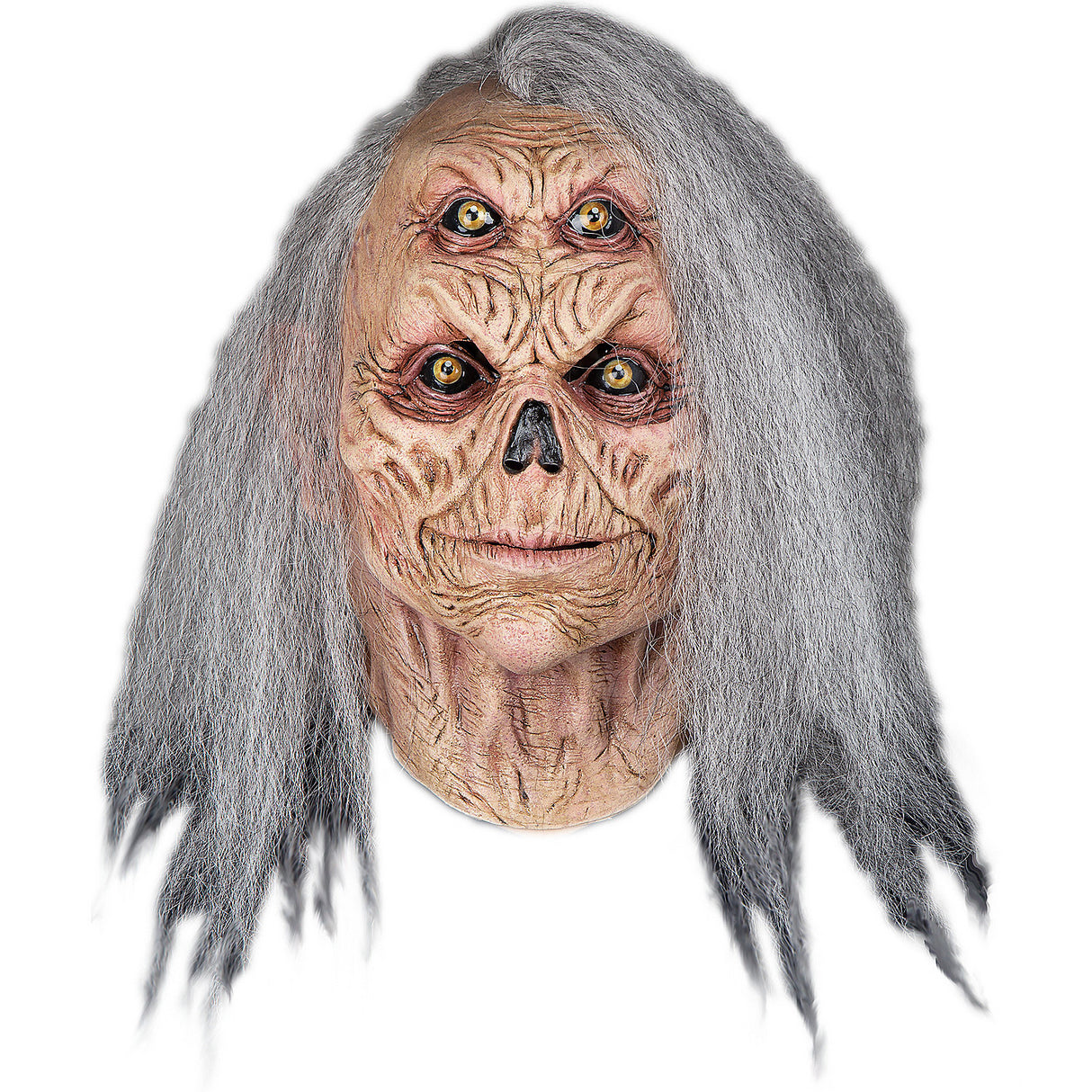 Terrifying Evil Witch Eyes Latex Mask for Halloween Costume Parties and Spooky Themed Events