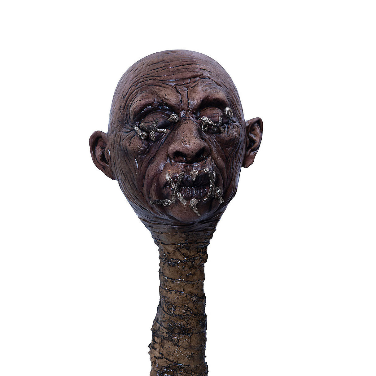 Ghoulish Productions Shrunken Head Tzantza Staff for Zombie Witch Doctor and Halloween Costume Events