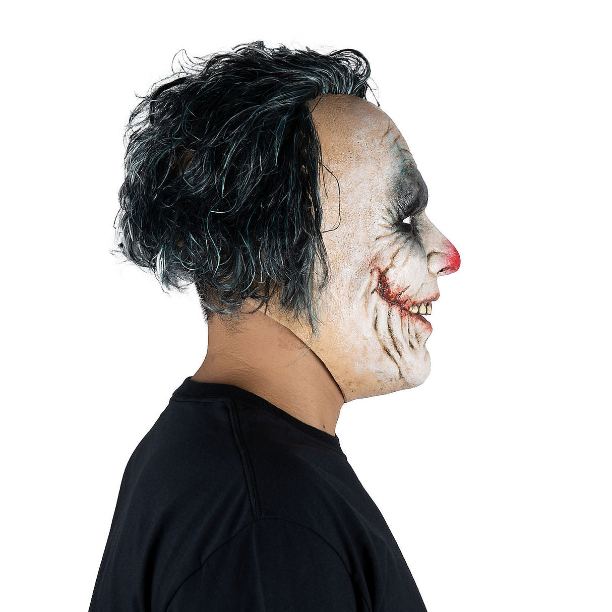 Spine-Chilling Lunatic Clown Overhead Latex Mask for Halloween Events Dressing Up and Scaring Friends