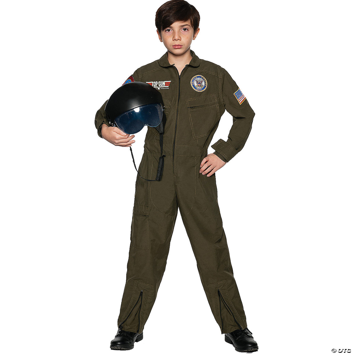 Navy Top Gun Pilot Child Costume for Halloween Parties Superhero Dress Up and Creative Play