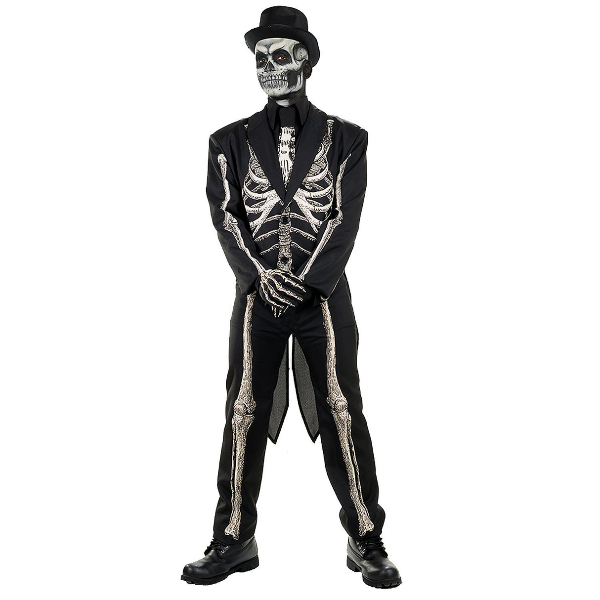 Men's Bone Chillin Costume for Halloween Goth Gatherings and Formal Events