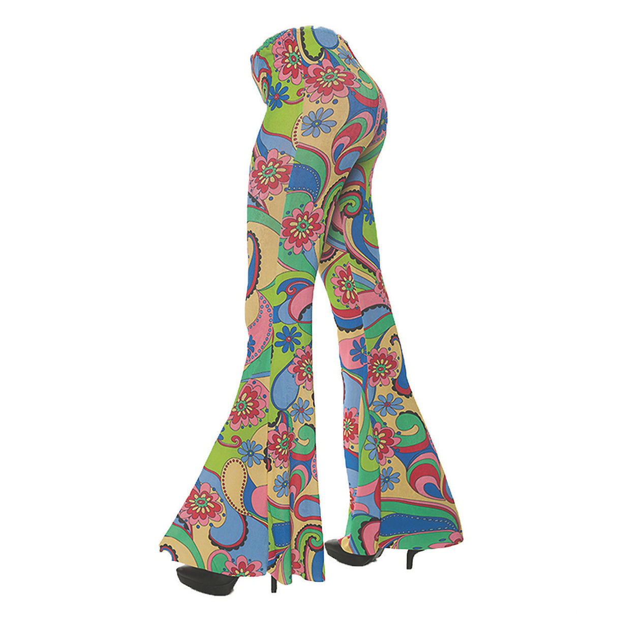 70s Inspired Flower Bell Bottoms for Retro Costume Parties and Groovy Events
