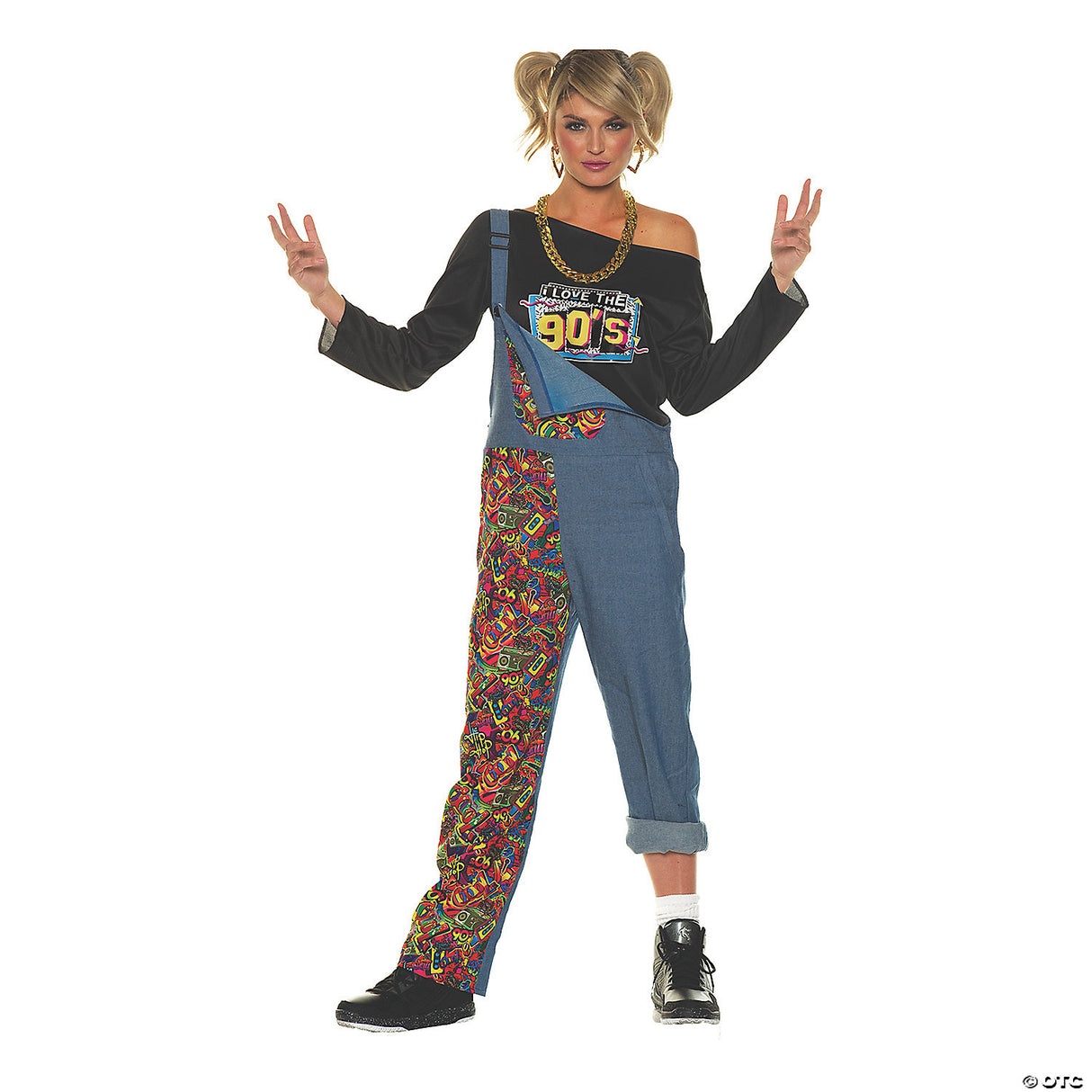 Retro Word Up Adult Costume for 90s Themed Parties Halloween and Fun Dress-Up Events