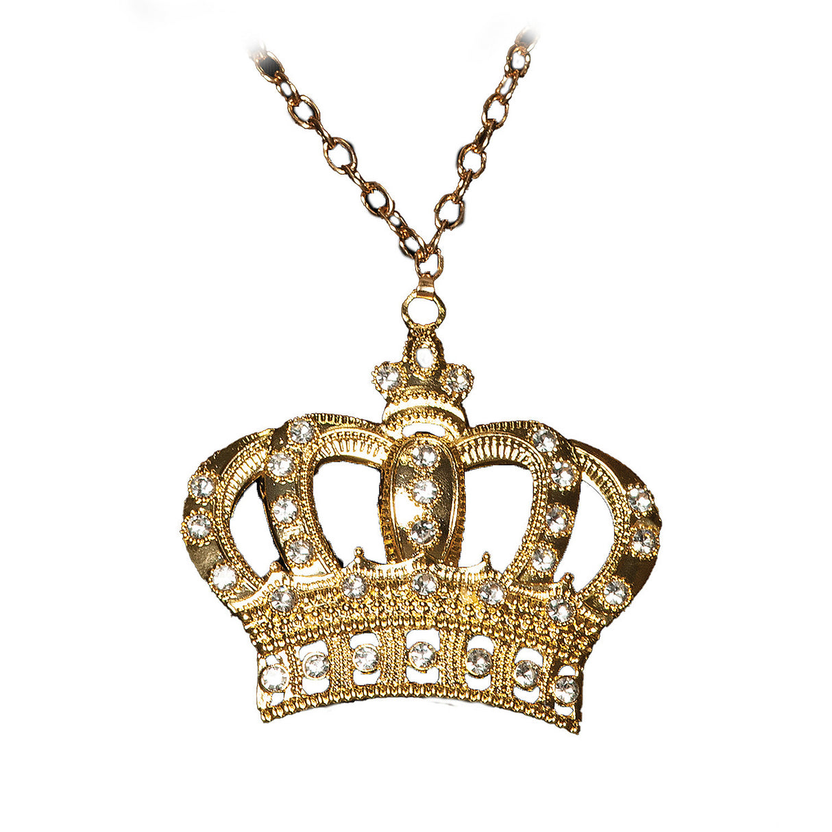 Unique King Crown Necklace for Costume Parties Halloween Events and Royal Celebrations