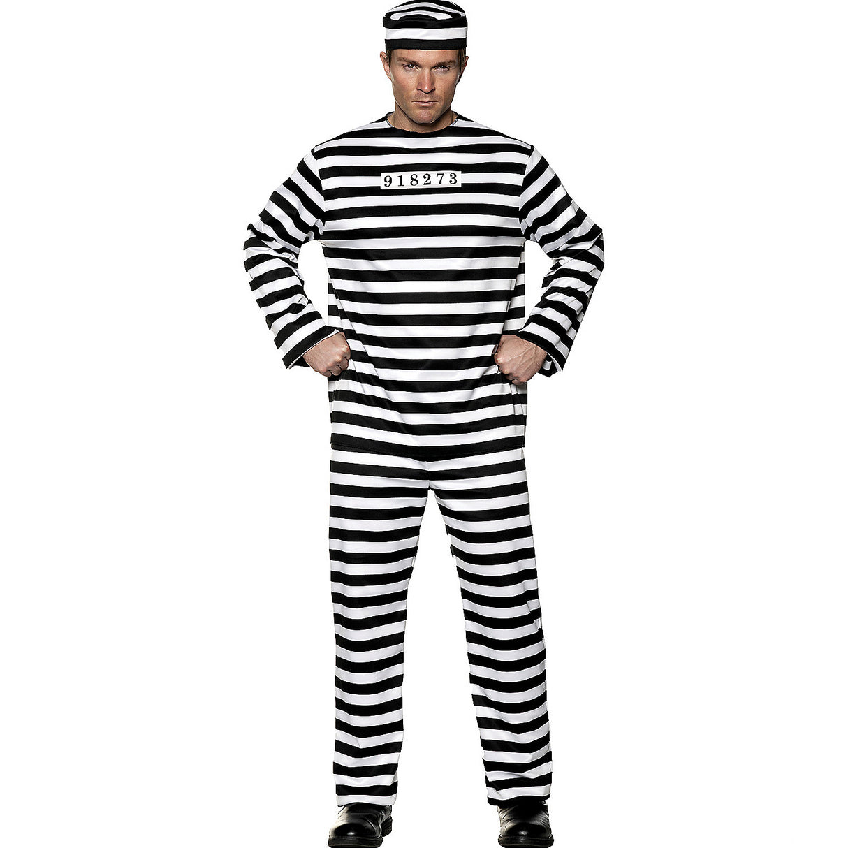 Adult Male Convict Costume for Halloween Events Themed Parties and Costume Contests
