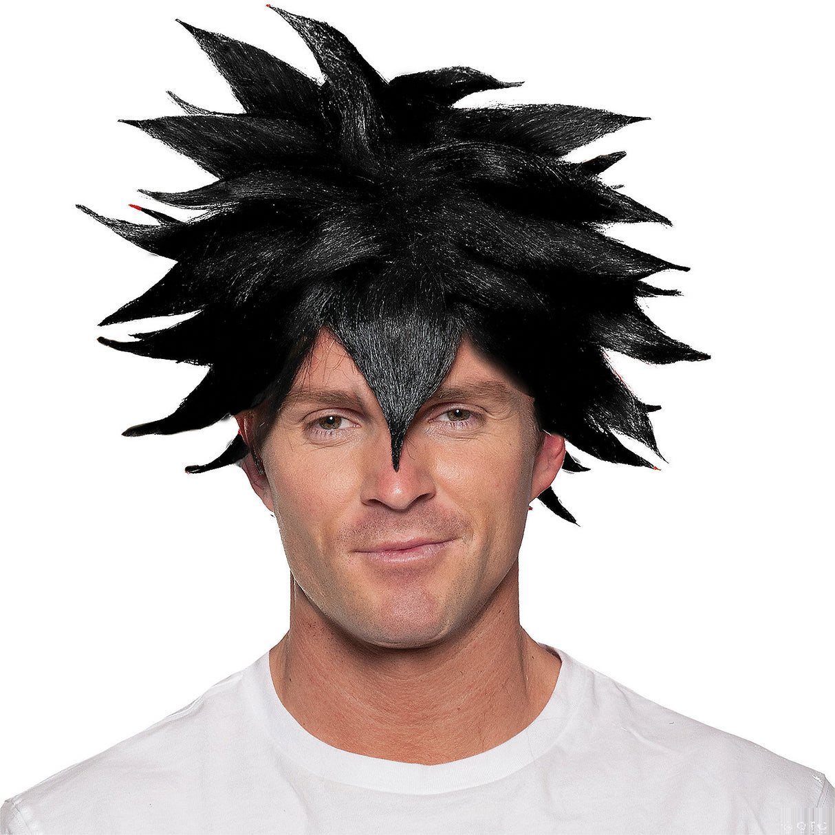 Adult Black Spikey Anime Wig for Cosplay Parties Halloween Events and Dramatic Transformations