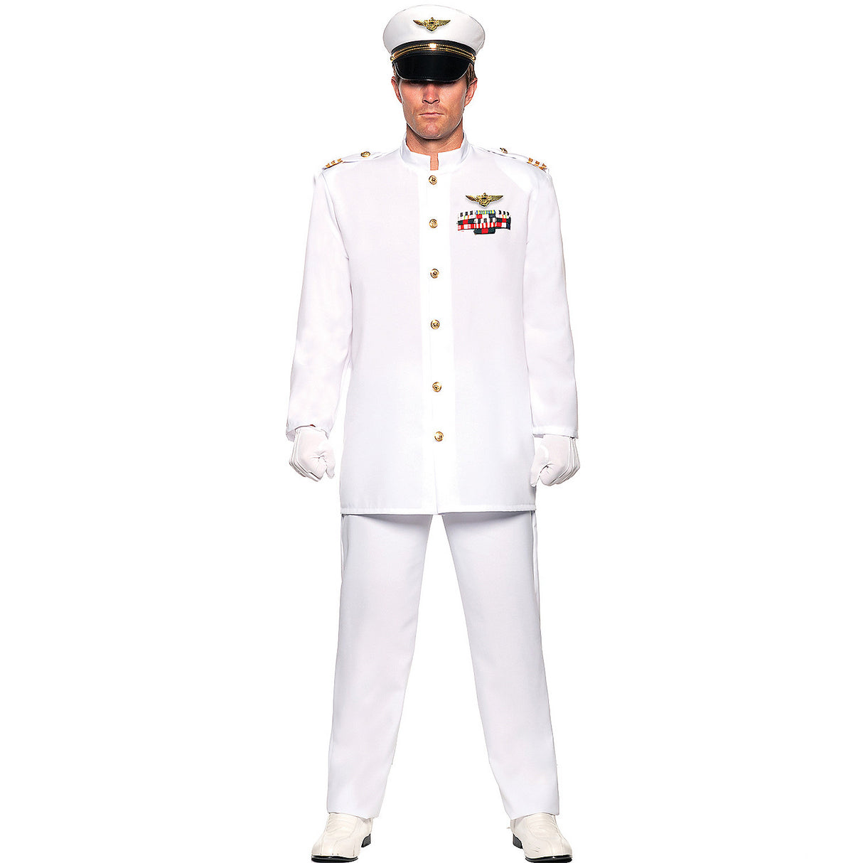 Deluxe Navy Admiral Costume for Halloween Dress-Up Parties and Nautical Themed Events