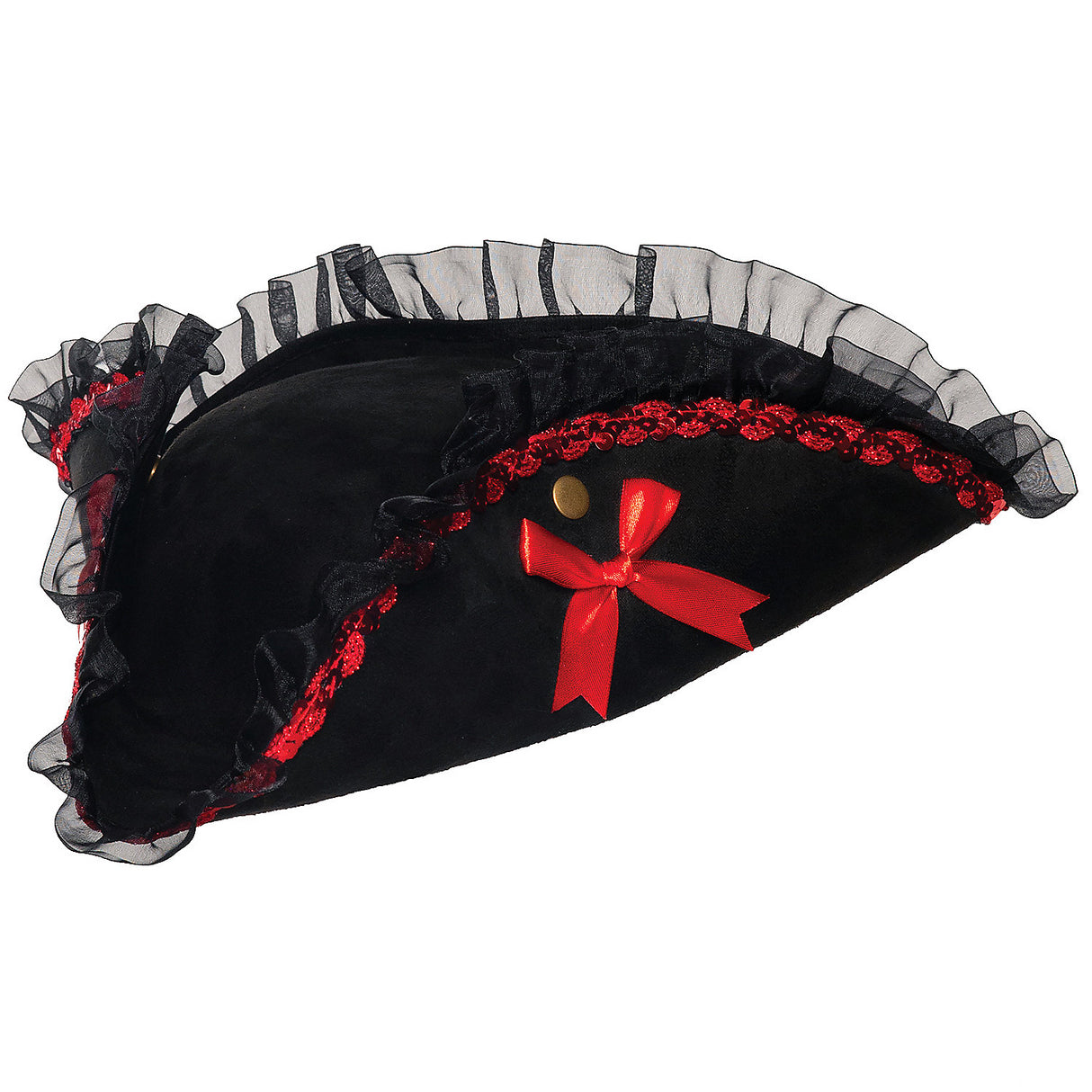 Tricorne Lace Pirate Hat for Halloween Costume Parties and Pirate Themed Events