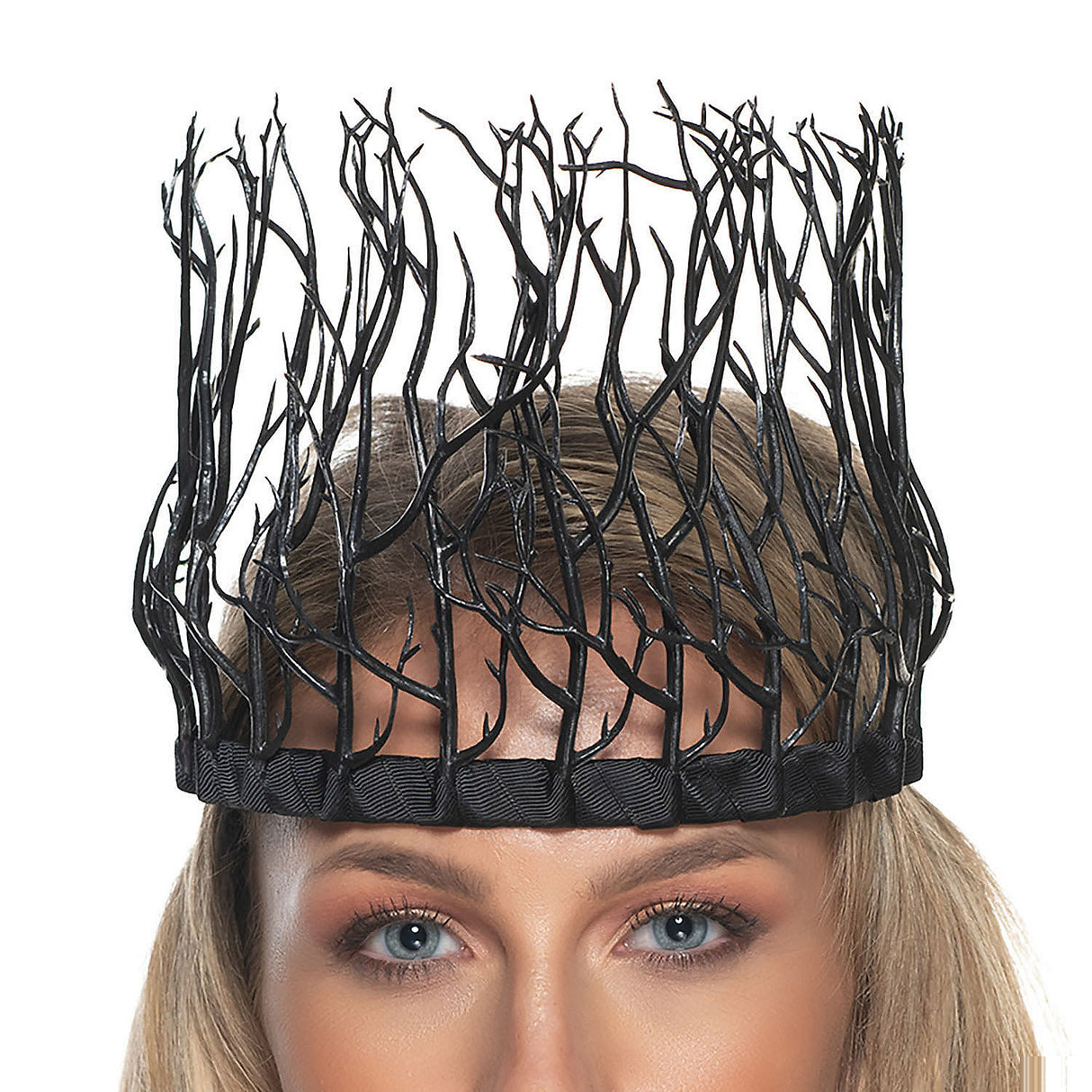 Adults Black Evil Tree Branch Crown for Halloween Costume Parties and Spooky Themed Events