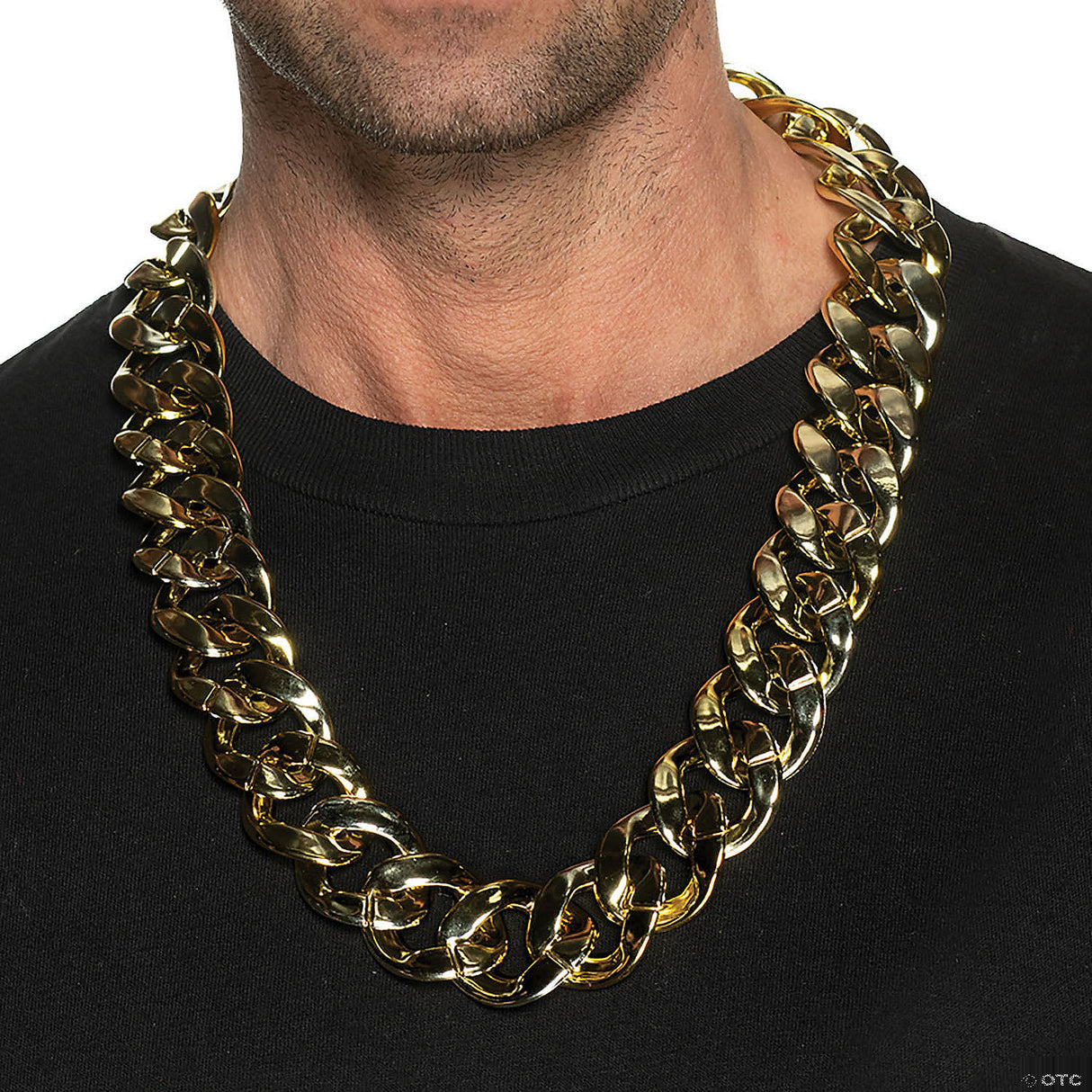 Oversized Chunky Gold Chain Necklace for Adult Costume and Party Events