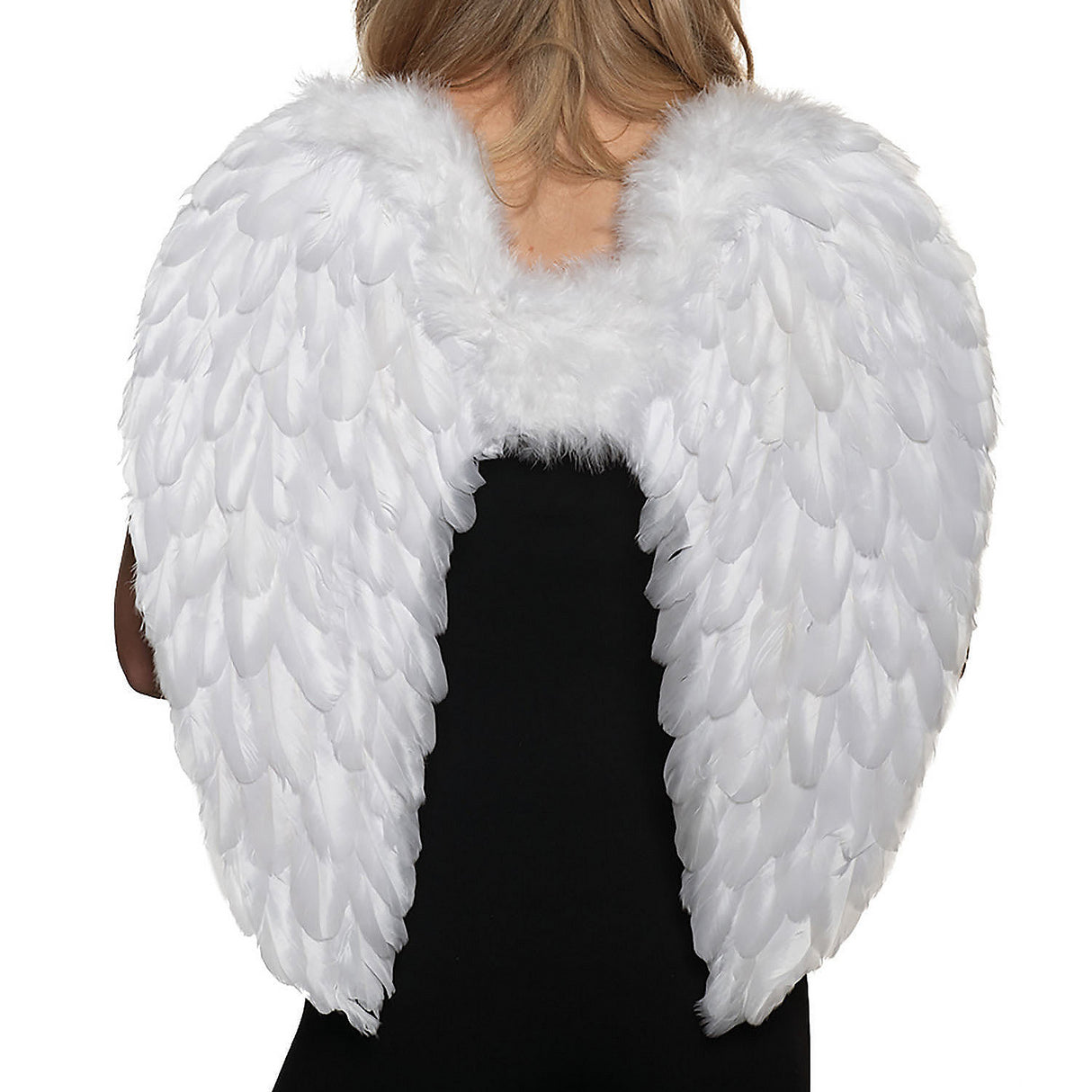 Elegant Fluffy Feather Angel Wings Costume Accessory for Halloween and Themed Events