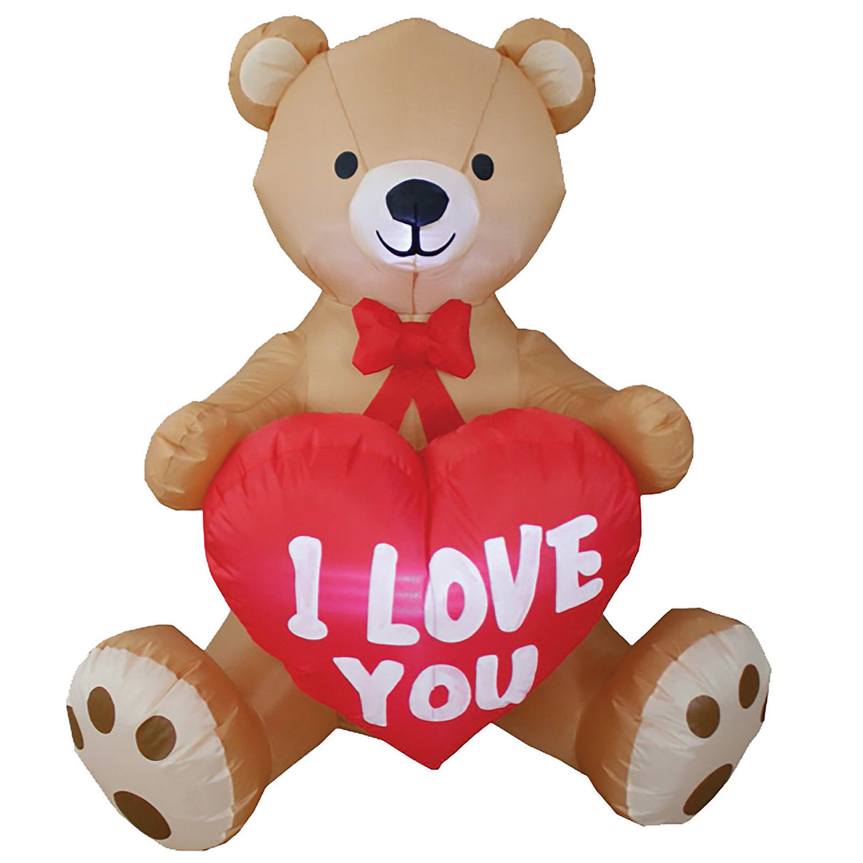 I Luv U Bear Inflatable 4 Ft for Valentine's Day Decorations and Romantic Displays