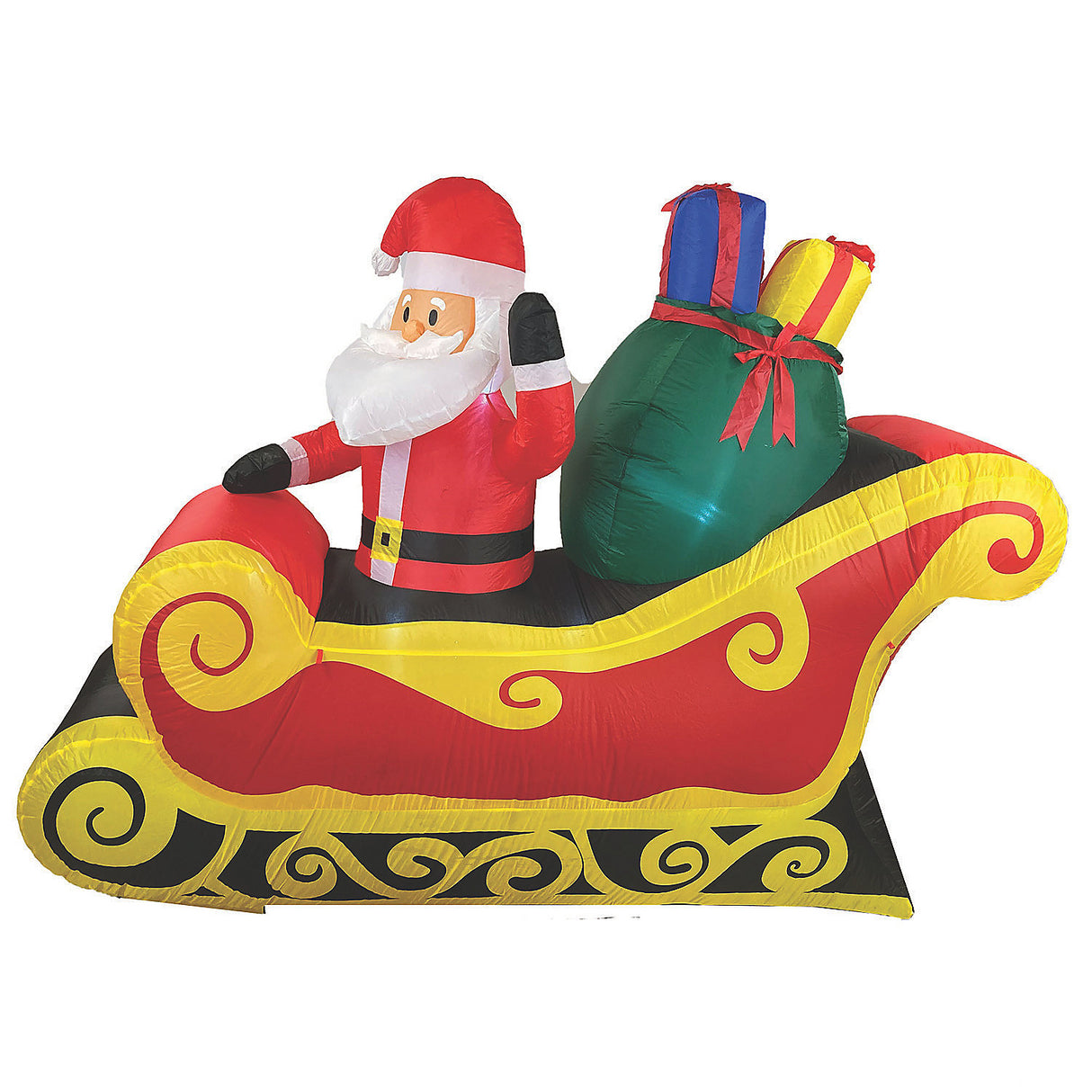 7 Ft Inflatable Santa Sleigh for Christmas Yard Decor and Holiday Celebrations