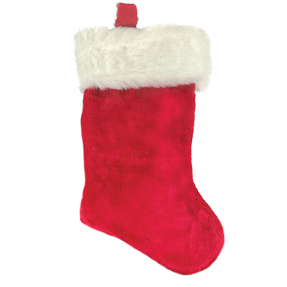 Festive Red Plush Santa Christmas Stocking for Holiday Decor and Family Gatherings