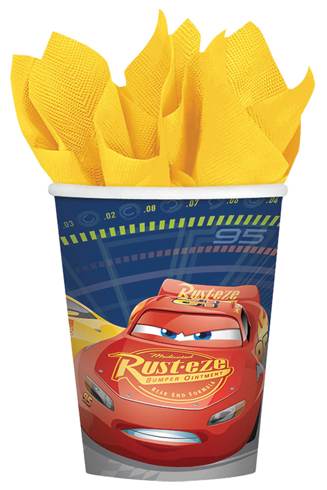 Disney Cars 3 Paper Cups Set for Children's Parties Themed Celebrations and Fun Events