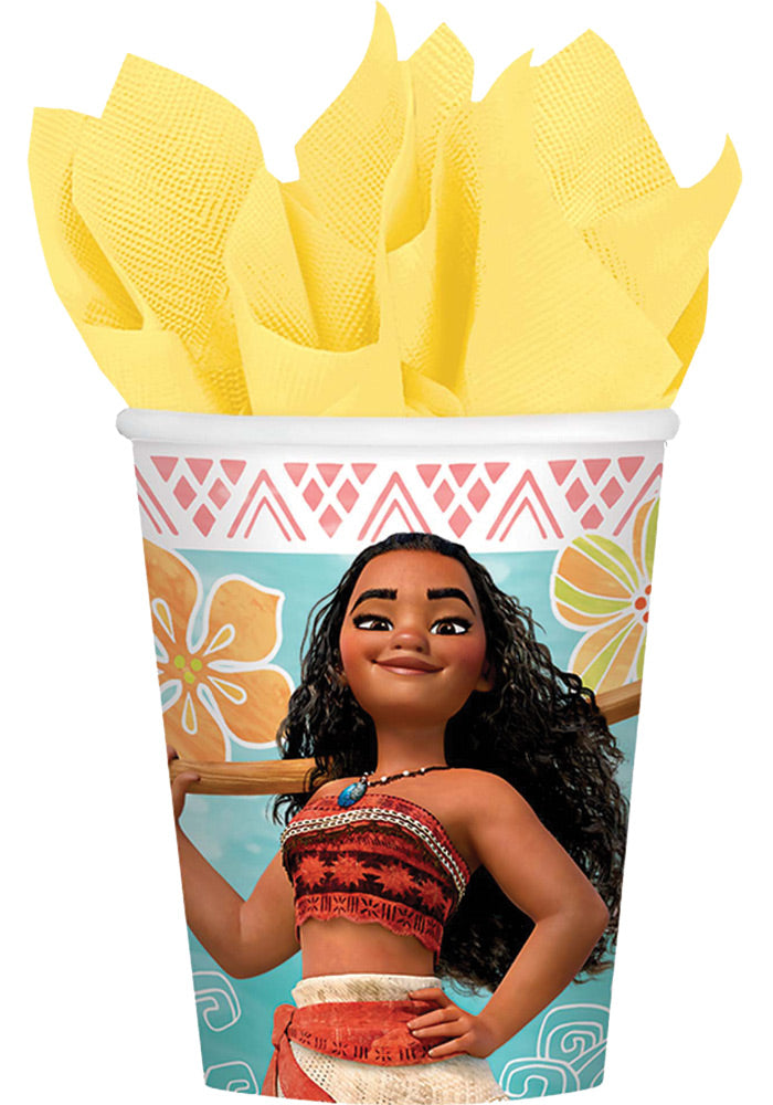 Disney Moana 1st Cups 9oz for Kids Birthday Parties and Themed Celebrations