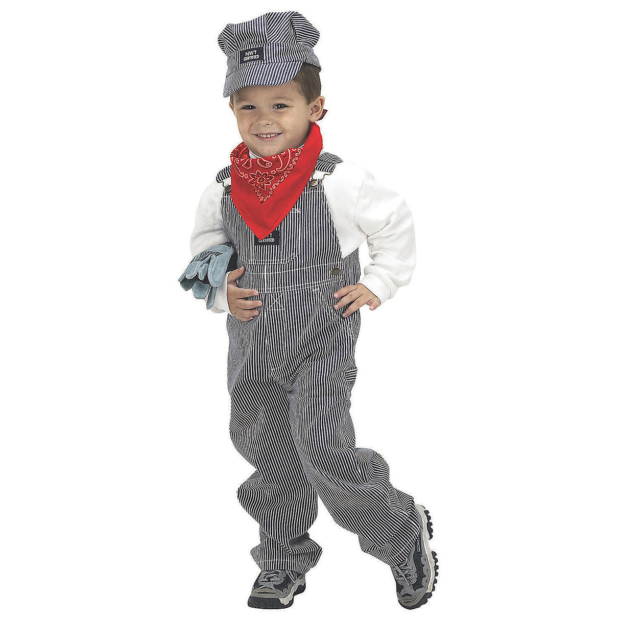 Realistic Boy's Train Engineer Costume for Halloween Dress Up and Imaginative Play