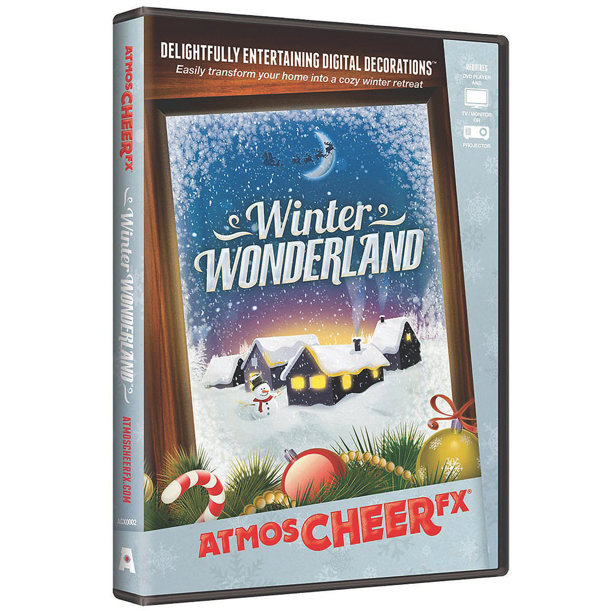 AtmosCHEERfx Winter Wonderland DVD for Holiday Displays Christmas Parties and Family Gatherings