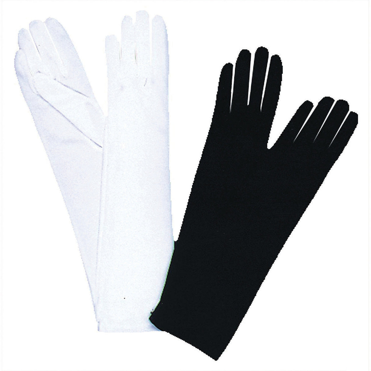 Stylish Elbow Length White Gloves for Halloween Costume Accessories and Themed Events