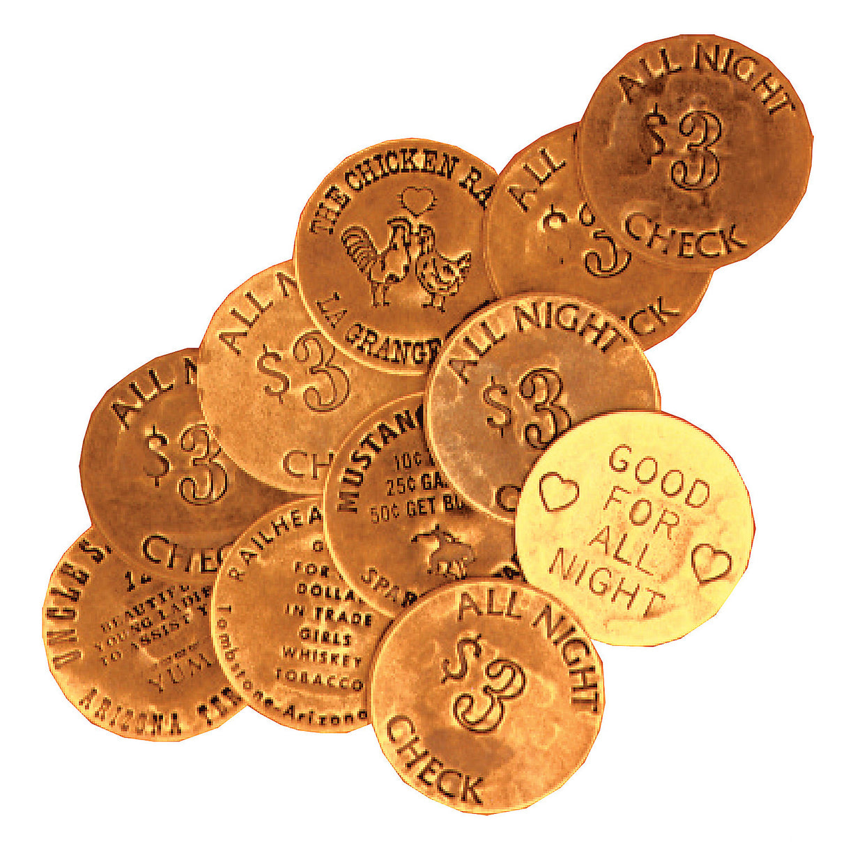 Premium Bawdy House Tokens for Party Decorations Game Nights and Themed Events