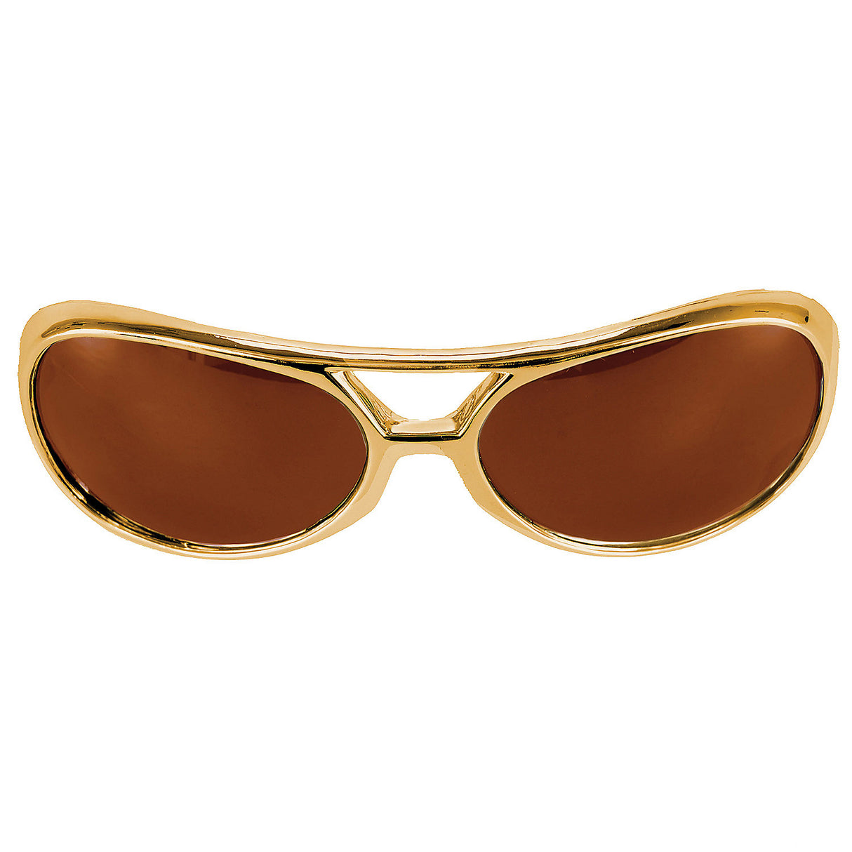Stylish Glasses Rock and Roller Gold Brown for Disco Parties and Costume Events