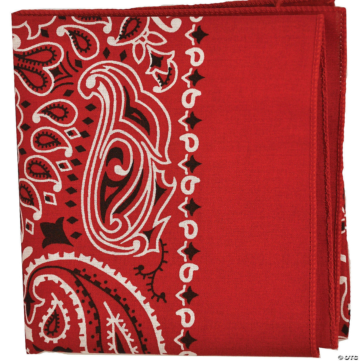 Red Cotton Bandana for Western Costume Parties and Outdoor Activities
