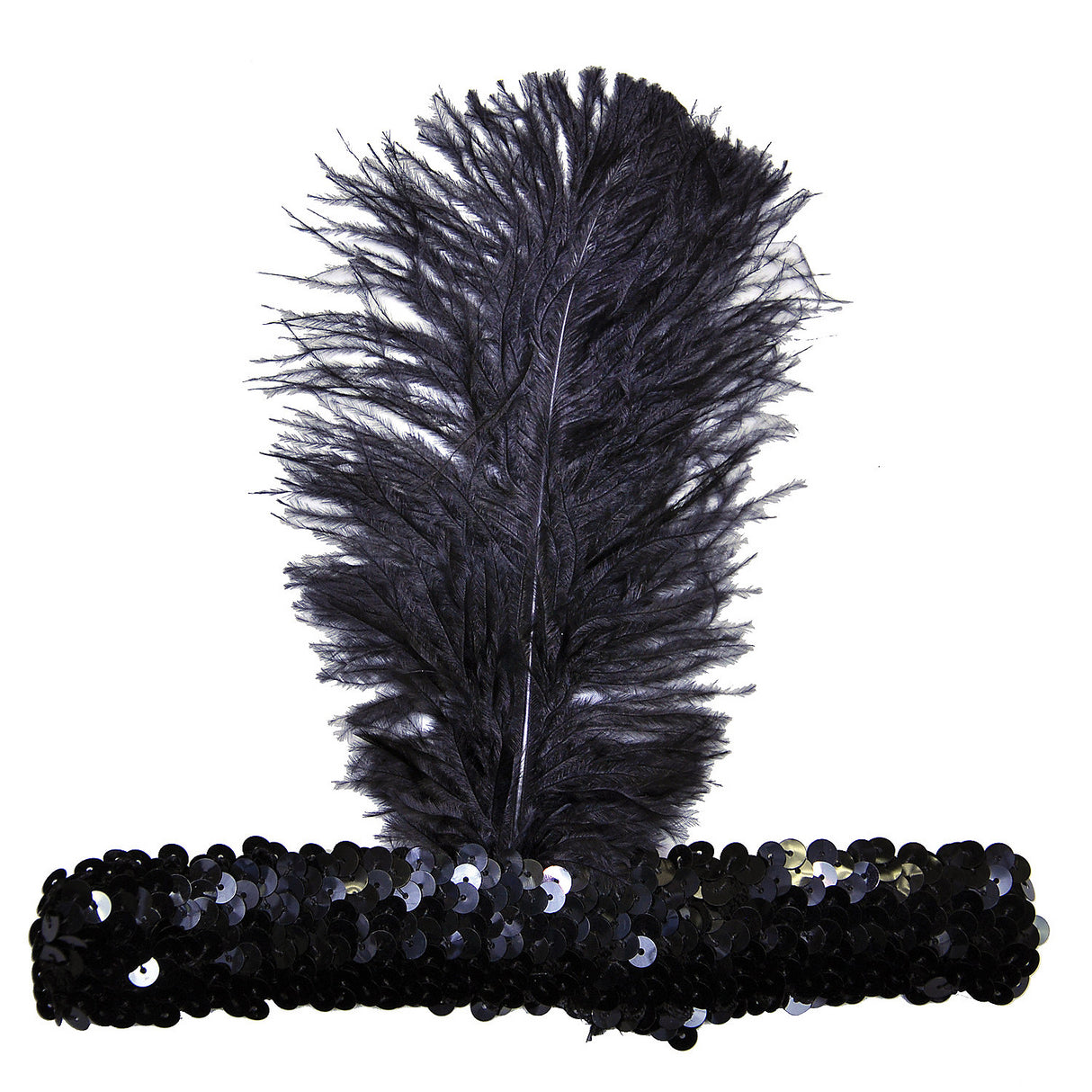 Stylish 1920's Black Headband for Themed Parties and Costume Events