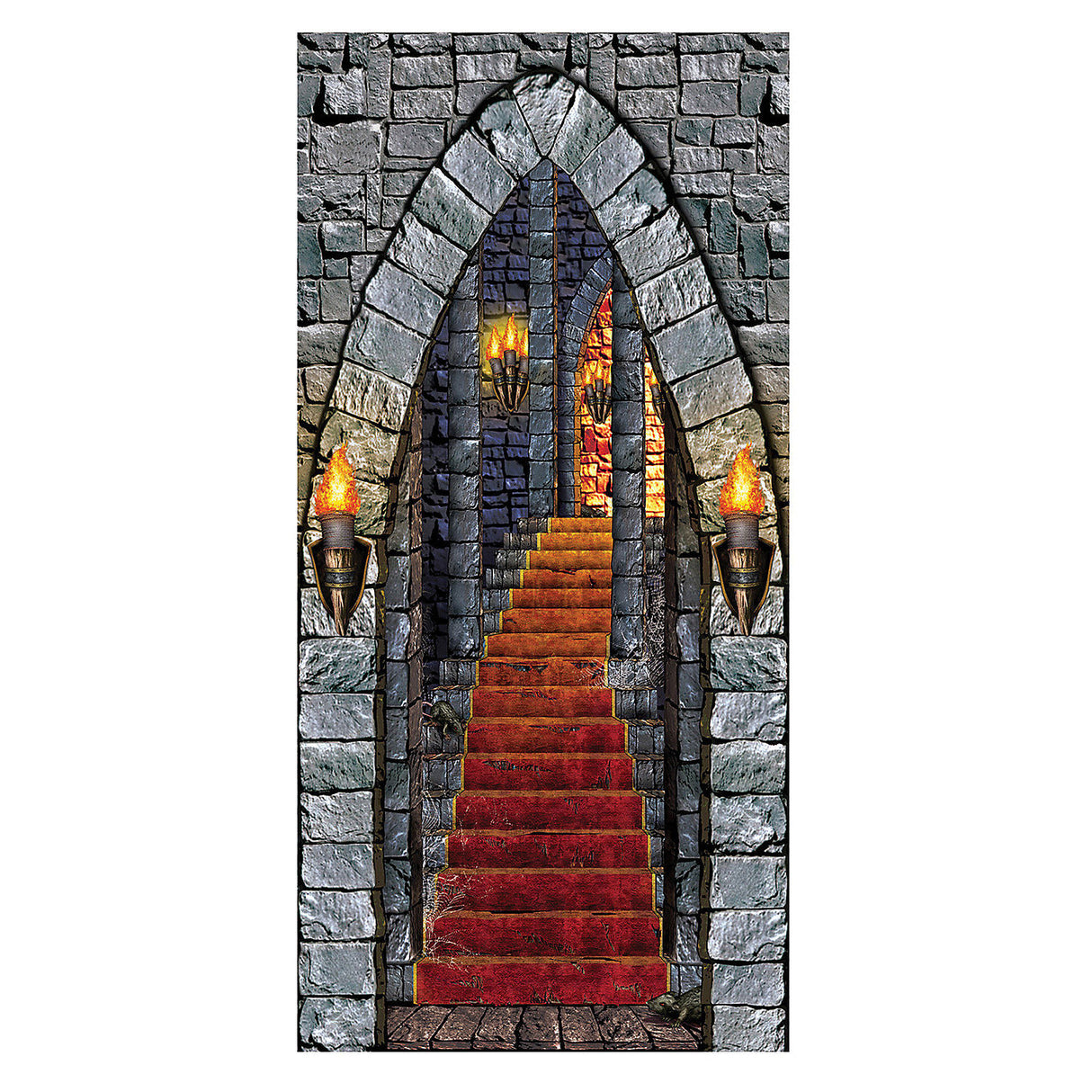 Realistic Castle Entrance Door Cover for Halloween Parties Plays and Scary Decor