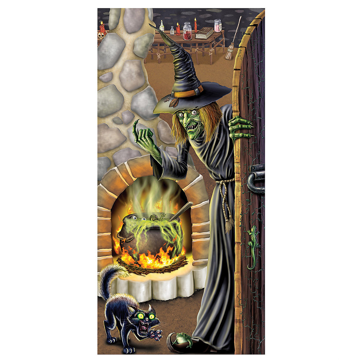 Witch Brew Door Cover for Halloween Decorations and Spooky Parties
