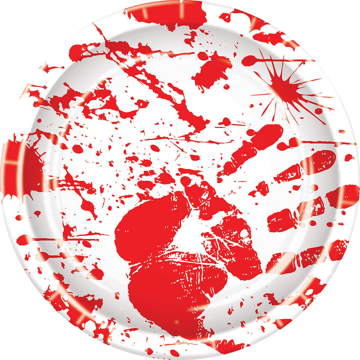 Spooky Bloody Handprint Plates for Halloween Horror Parties and Themed Gatherings